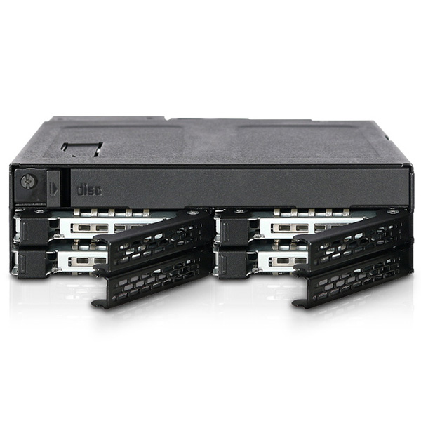 ICYDOCK 4x 2.5インチSSD / HDD + 1x スリムODD搭載用リムーバブルケース 5.25インチベイサイズ