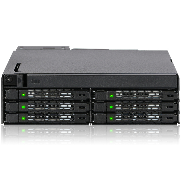 ICYDOCK　6x 2.5インチSSD / HDD ＋ 1xウルトラスリムODD搭載用リムーバブルケース 5.25インチベイサイズ