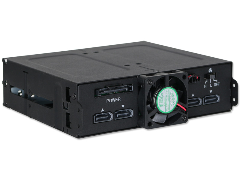 ICYDOCK 4x2.5インチSATA SSD/HDD搭載用リムーバブルケース 5.25インチベイサイズ