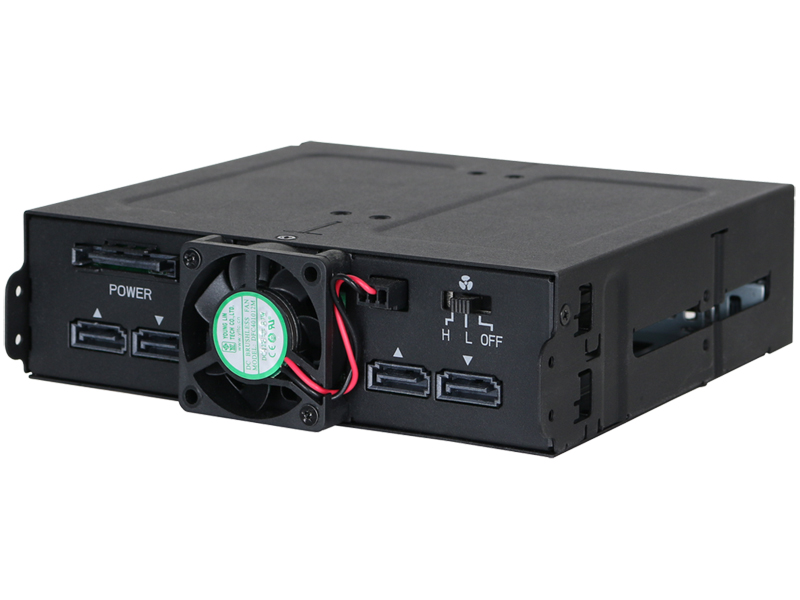 ICYDOCK 4x2.5インチSATA SSD/HDD搭載用リムーバブルケース 5.25インチベイサイズ