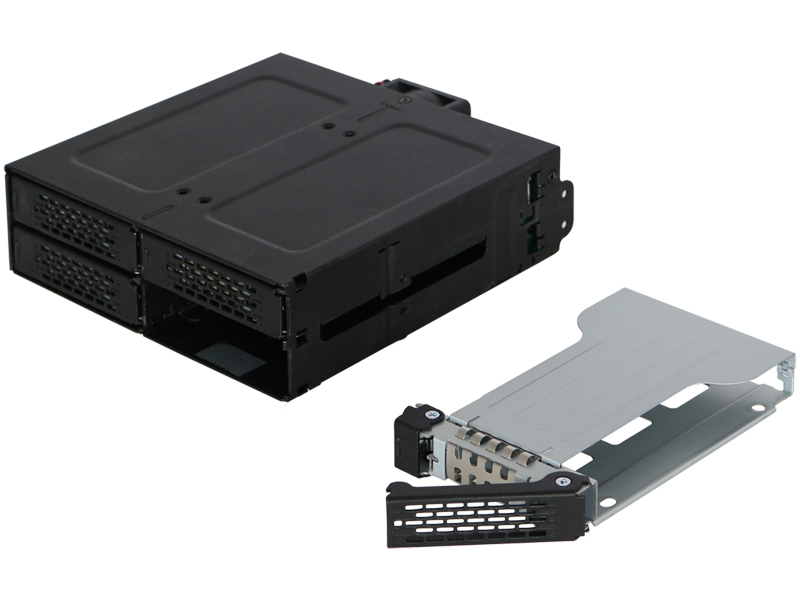 ICYDOCK 4x2.5インチSATA SSD/HDD搭載用リムーバブルケース 5.25インチベイサイズ