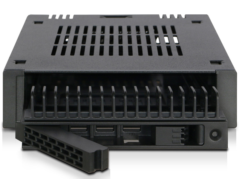 ICYDOCK 1x2.5インチ SATA SSD / HDD搭載用リムーバブルケース 3.5インチベイサイズ ツールレスタイプ