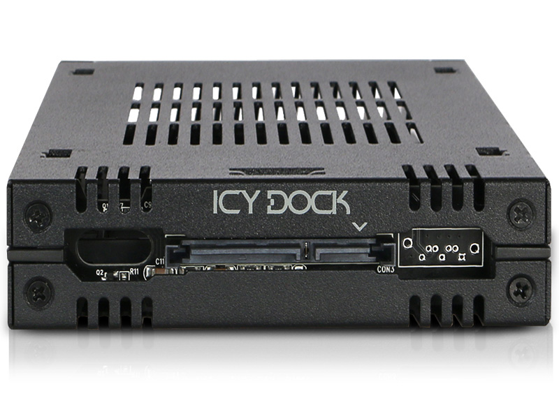 ICYDOCK 1x2.5インチ SATA SSD / HDD搭載用リムーバブルケース 3.5インチベイサイズ ツールレスタイプ