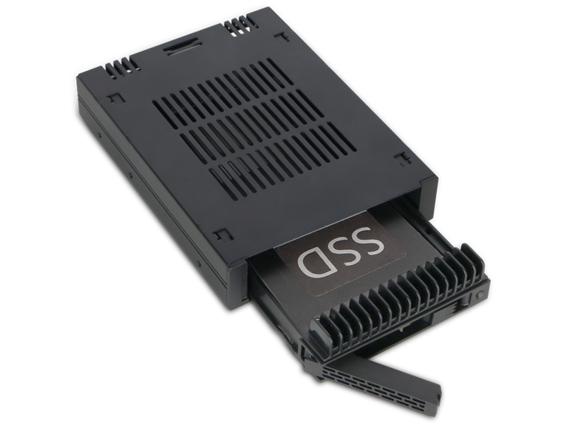 ICYDOCK 1x2.5インチ SATA SSD / HDD搭載用リムーバブルケース 3.5インチベイサイズ ツールレスタイプ