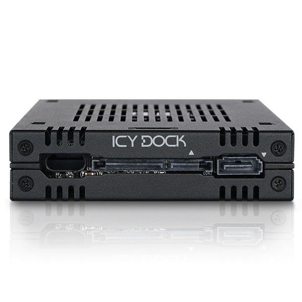 ICYDOCK　2x2.5インチ SATA SSD / HDD搭載用リムーバブルケース 3.5インチベイサイズ ツールレスタイプ