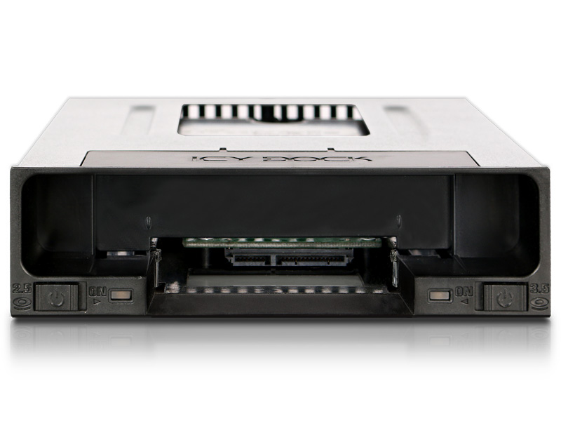 ICYDOCK 2.5インチ & 3.5インチ SSD/HDD搭載用リムーバブルケース 5.25インチベイサイズ トレイレスタイプ