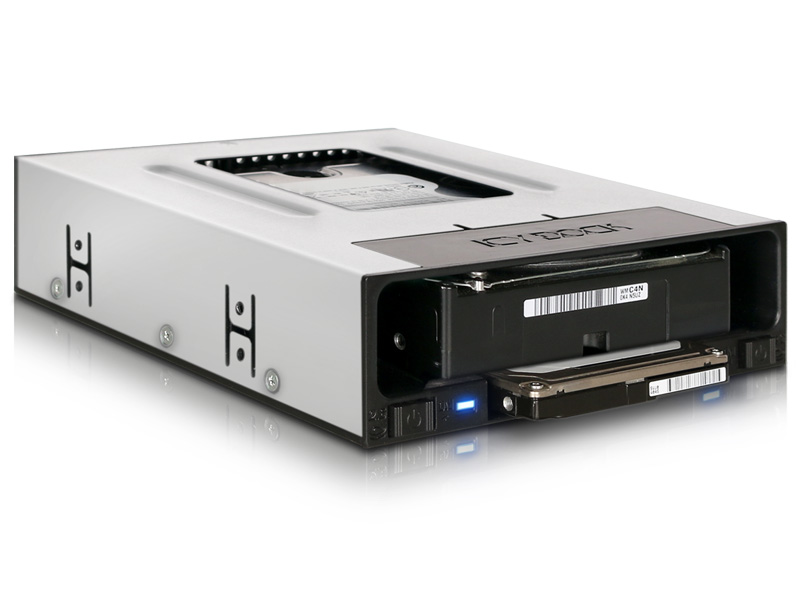 ICYDOCK 2.5インチ & 3.5インチ SSD/HDD搭載用リムーバブルケース 5.25インチベイサイズ トレイレスタイプ