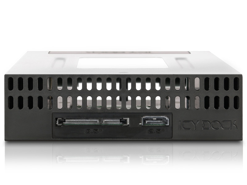 ICYDOCK 2.5インチ & 3.5インチ SSD/HDD搭載用リムーバブルケース 5.25インチベイサイズ トレイレスタイプ