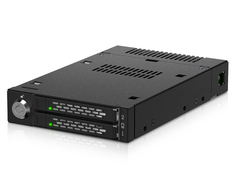 ICYDOCK 2 x M.2 NVMe SSD搭載用リムーバブルケース PCIe 4.0対応 3.5インチベイサイズ