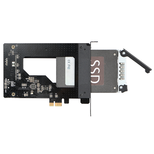 ICYDOCK 2.5インチSATA HDD/SSD搭載用リムーバブルアダプタ PCIe 2.0 x1スロット対応