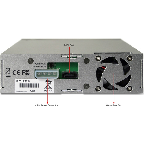 ICYDOCK　1x3.5インチHDD搭載用リムーバブルケース　5.25インチベイサイズ