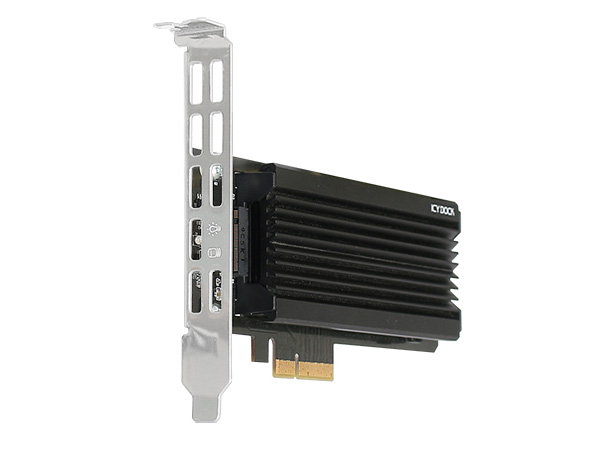ICY DOCK 1x M.2 NVMe SSDからPCIe4.0 x 4変換アダプター ヒートシンク付きモデル