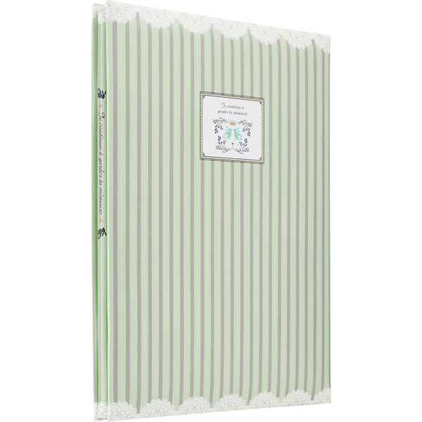 フリーアルバム F-10B(BK) ストライプ グリーン