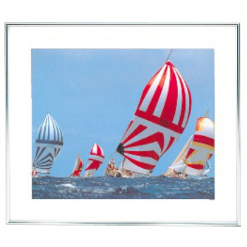 FUJICOLOR アルミ額縁 フォトフレーム A105A ワイド4切 シルバー