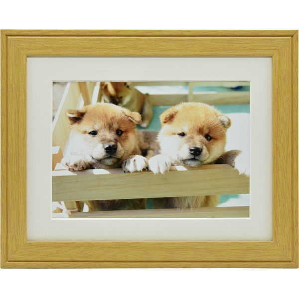 FUJICOLOR 木製額縁 YM-9 ワイド6切 木地