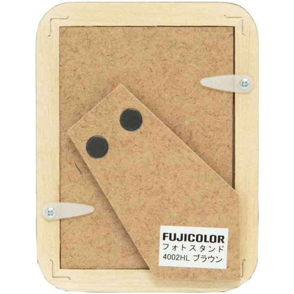 FUJICOLOR 木製フォトスタンド 4002HL ハーフサイズ(1/2L) ブラウン