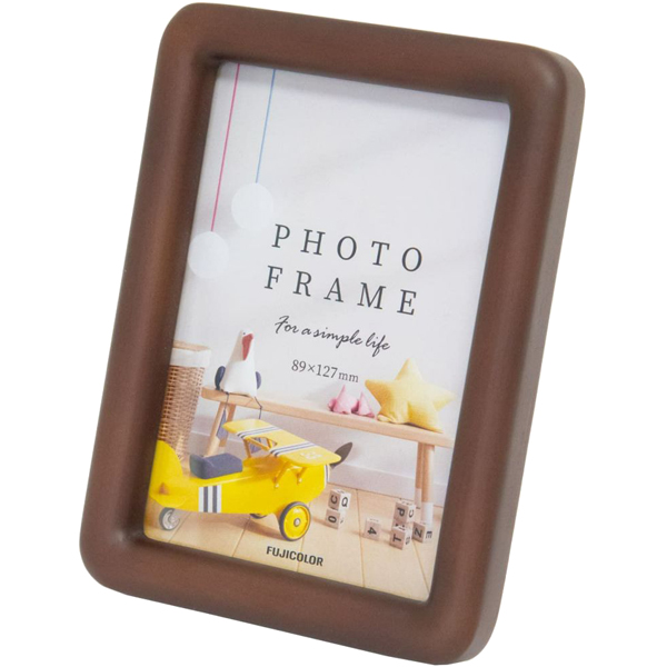 FUJICOLOR 木製フォトスタンド 4202L Lサイズ ブラウン