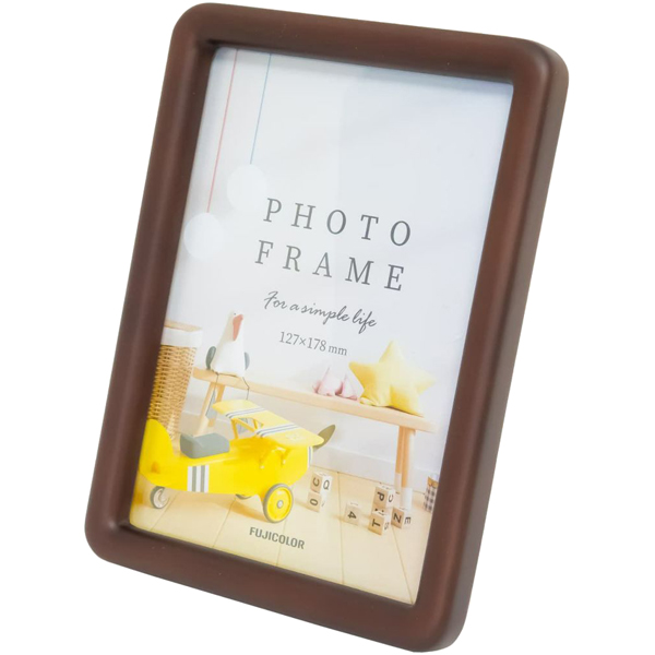 FUJICOLOR 木製フォトスタンド 4402K 2Lサイズ ブラウン