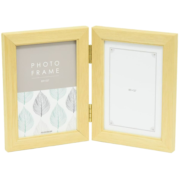 FUJICOLOR 木製フォトスタンド 4511TL Lサイズ×2面 木地