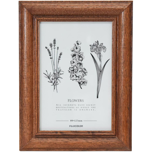 FUJICOLOR 木製フォトスタンド 4222L Lサイズ ブラウン