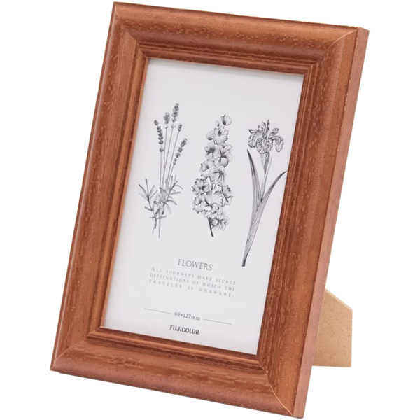 FUJICOLOR 木製フォトスタンド 4222L Lサイズ ブラウン