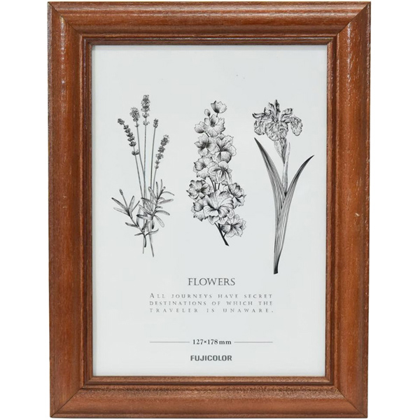 FUJICOLOR 木製フォトスタンド 4422K 2Lサイズ ブラウン