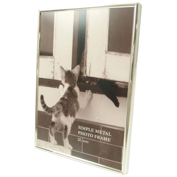 フジカラー メタルフォトスタンド 1402K キャビネサイズ シルバー