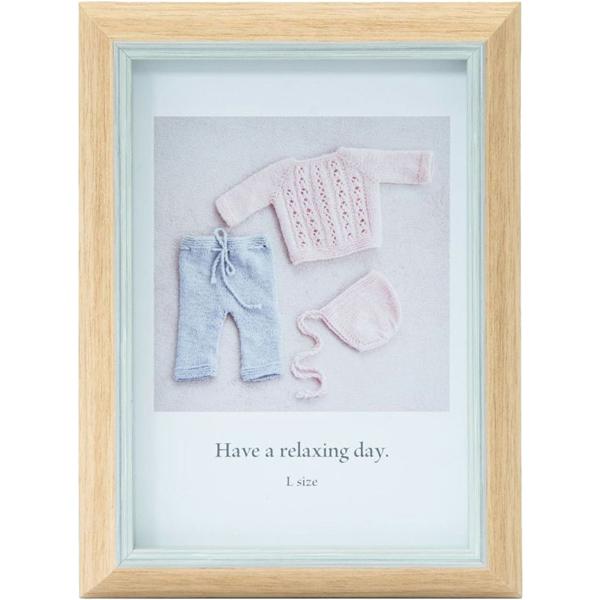 FUJICOLOR フォトフレーム 写真立て ナチュラルカラーフレーム 2303L Lサイズ ミントグリーン