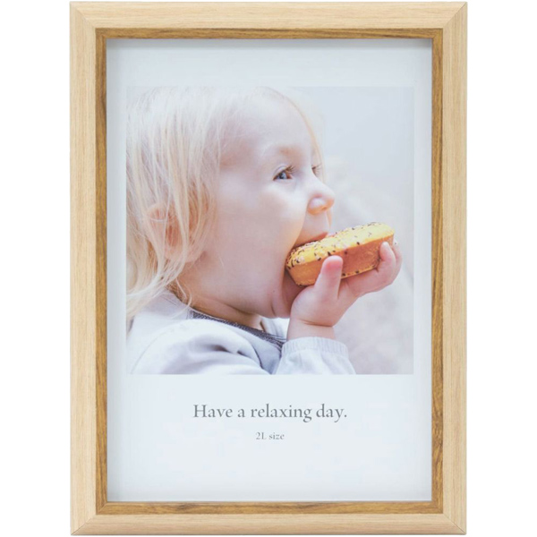 FUJICOLOR フォトフレーム 写真立て ナチュラルカラーフレーム 2401K キャビネサイズ 2L ブラウン