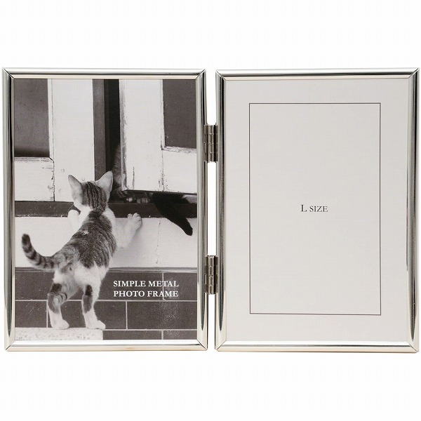 フジカラー メタルフォトスタンド 1512TL Lサイズ2面 シルバー