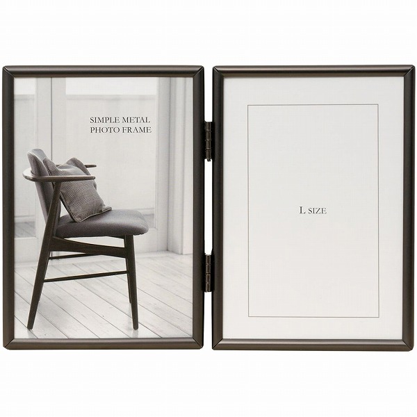 フジカラー メタルフォトスタンド 1514TL Lサイズ2面 ブラック