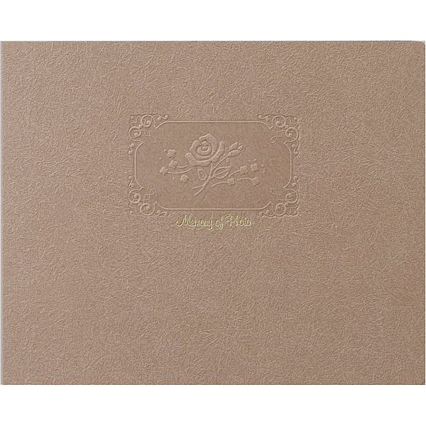 写真台紙 MMV-1 1面(雲龍紙付) 大キャビネ 横(2L) ブラウン