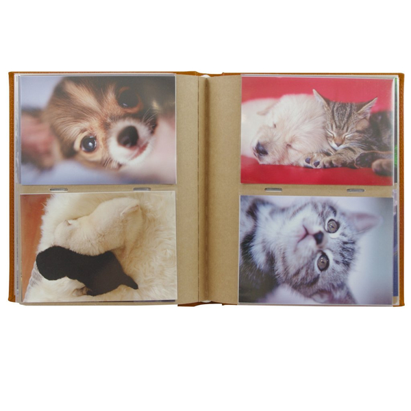 KING 写真用アルバム レザーポケットアルバム L 100 ブラウン