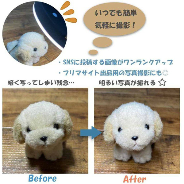 KING LEDリングライト 3色モード明るさ調節 3200K-5600K 40灯 USB充電 クリップ式