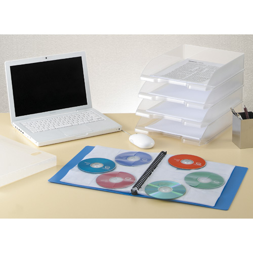 セキセイ CD・DVDファイル A4-S ブルー