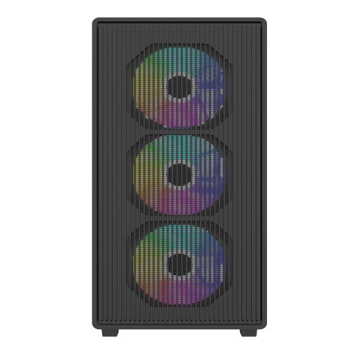 Elite 350 Black/MicroATX PCケース/ブラック/シンプルでフラットなデザイン/120mm ARGBファン4基標準搭載/240mmラジエーター対応/ATX電源対応