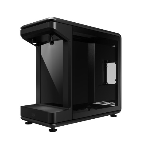 MasterFrame 360 Stage LCD/360度ショーケース設計/フロントLCDスクリーン搭載モデル/背面コネクタMB対応/PCIe 5.0ライザーケーブル付属/最大12基のケースファン搭載可能
