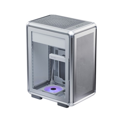 MasterFrame 400 Mesh Silver/MicroATXケース/シルバー/モジュラー式内部設計「FreeForm 2.0」/フルメッシュフロントパネル/シグネチャーエクソスケルトン構造
