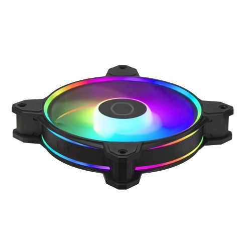 MasterFan MF120 Halo2 3in1/120mm ARGBファン3個パック/ブラック/デュアルループLED/LEDコントローラーA1付属