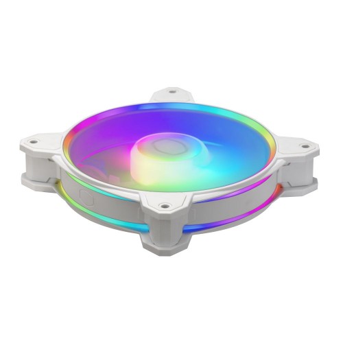 MasterFan MF120 Halo2 3in1 White Edition/120mm ARGBファン3個パック/ホワイト/デュアルループLED/LEDコントローラーA1付属