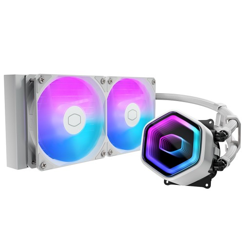 MasterLiquid Core II 240 White ARGB X6G2/240mm水冷クーラー/ホワイト/デュアルチャンバーポンプ採用/Intel LGA1851/1700/1200/1156/1155/1151/1150/AMD AM5/AM4対応