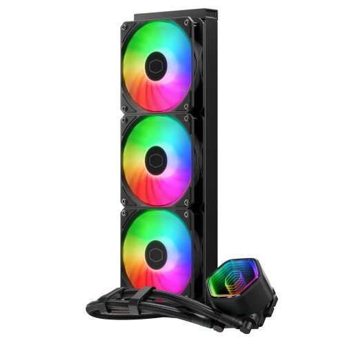 MASTERLIQUID 360 Core II/360mm水冷クーラー/ブラック/改良型G9Rデュアルチャンバーポンプ採用/Intel LGA1851/1700/1200/1156/1155/1151/1150/AMD AM5/AM4対応