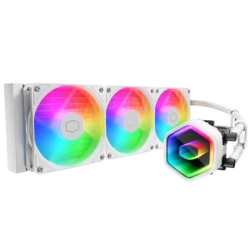 MASTERLIQUID 360 Core II White/360mm水冷クーラー/ホワイト/改良型G9Rデュアルチャンバーポンプ採用/Intel LGA1851/1700/1200/1156/1155/1151/1150/AMD AM5/AM4対応