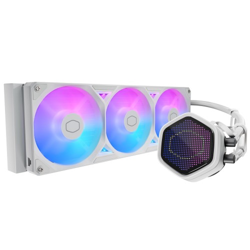 MasterLiquid 360 Atmos II Pixel LED White/360mm水冷クーラー/ホワイト/Pixel LEDパネル搭載/Intel LGA1851/1700/1200/1156/1155/1151/1150/AMD AM5/AM4対応