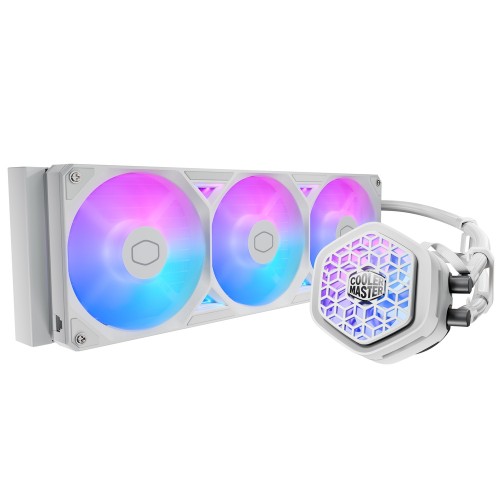 MasterLiquid 360 Atmos II VRM Fan White/360mm水冷クーラー/ホワイト/VRM冷却ファン搭載/Intel LGA1851/1700/1200/1156/1155/1151/1150/AMD AM5/AM4対応