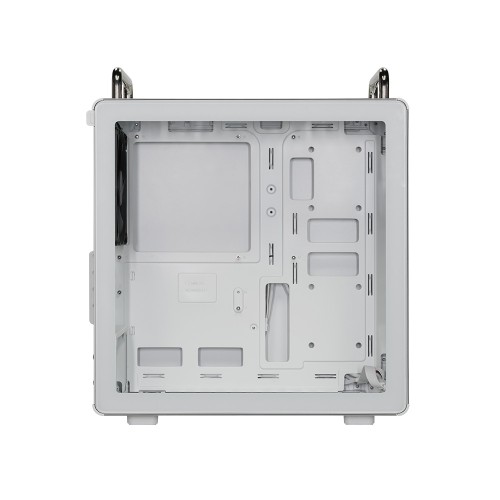 Qube 340 White With Handle/高エアフローPCケース/MicroATX/縦置き横置き両対応/外観と機能性の両方をユーザー好みにカスタマイズ可能/140mmファン1基標準搭載/ホワイト