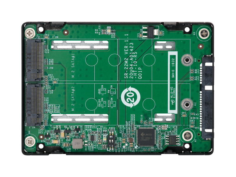 2 x M.2 SATA - 2.5インチ SATAアダプター (組込)