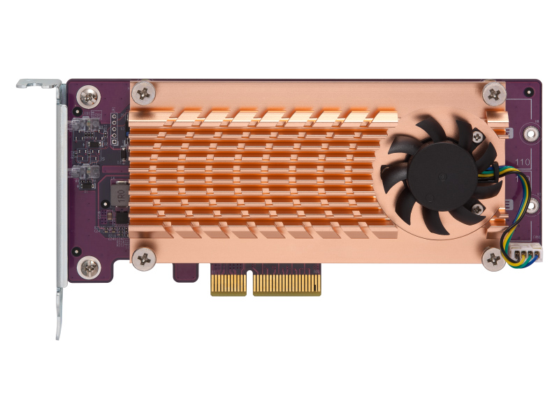 2 x M.2 PCIe SSD 拡張カード (QM2-2P-244A、組込)