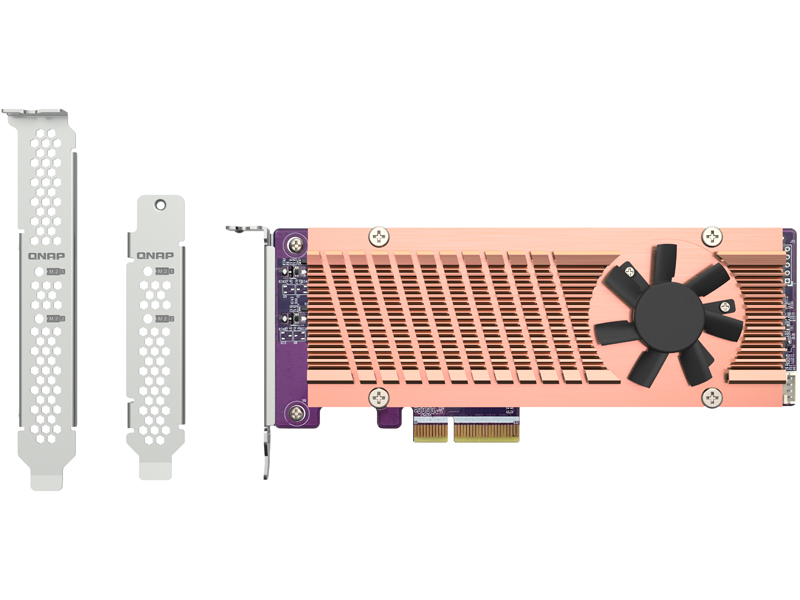2 x M.2 PCIe SSD 拡張カード (QM2-2P-344A、組込)