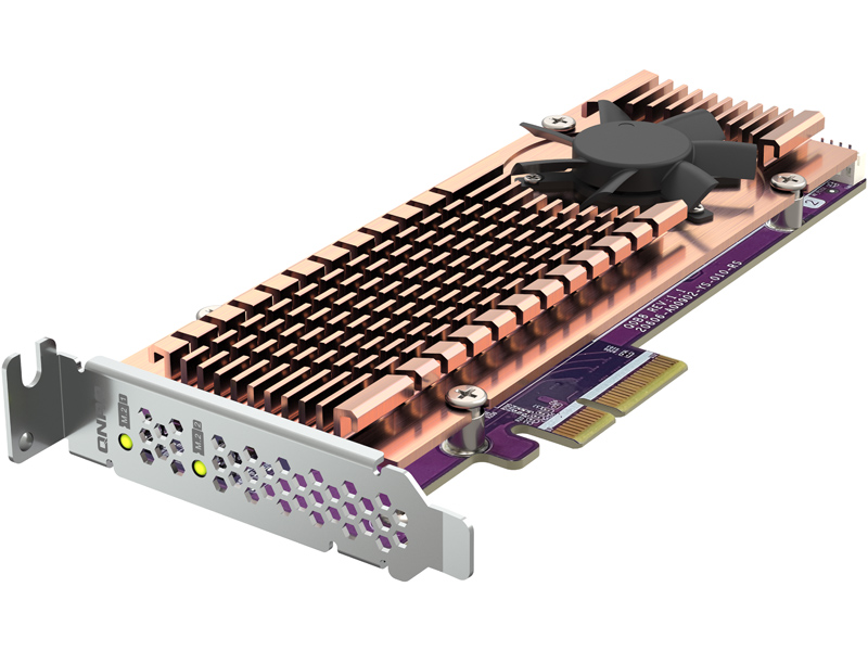 2 x M.2 PCIe SSD 拡張カード (QM2-2P-344A、組込)